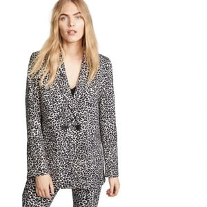 Anine Bing Madeleine Animal Print Blazer Jacket Leopard Cheetah Size XS